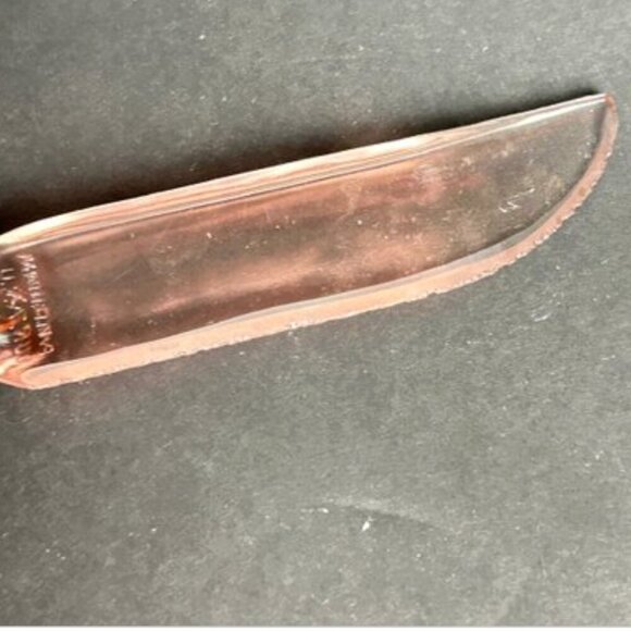 Vintage Pink Depression Glass Cake Server 9" Etched Floral Handle - Picture 5 of 11